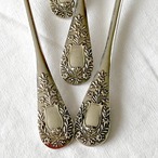 シンプルなカフェスプーン 　ティースプーン　忘れな草 　シンプルデザイン　12TWbb6