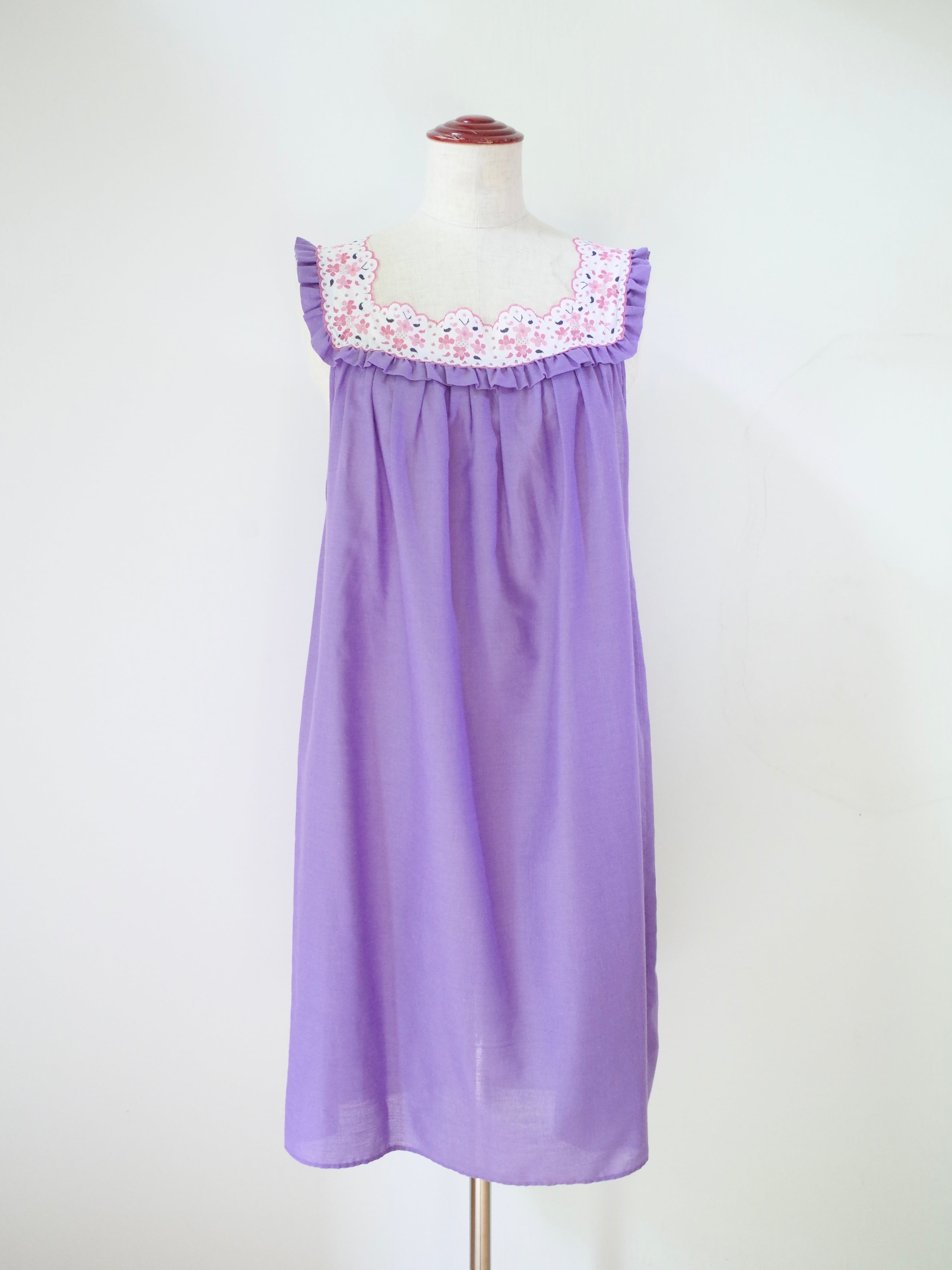 Euro Lace Trim House Dress "Purple"