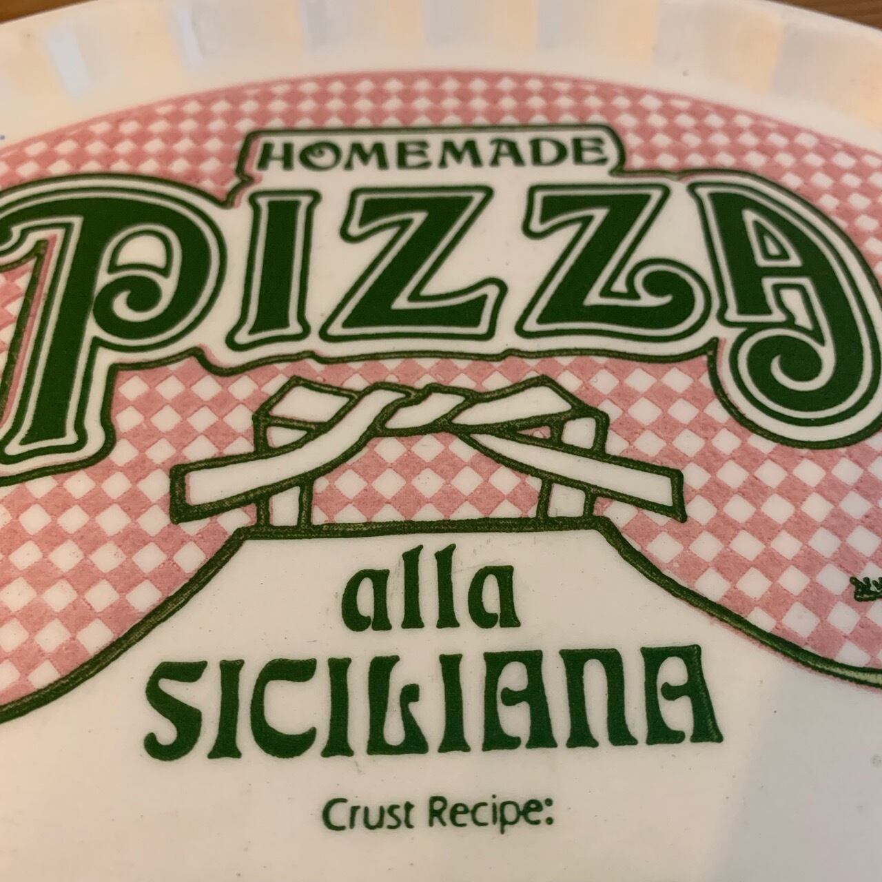 ビンテージ プレート Vintage Pizza Recipe Plate Royal China社