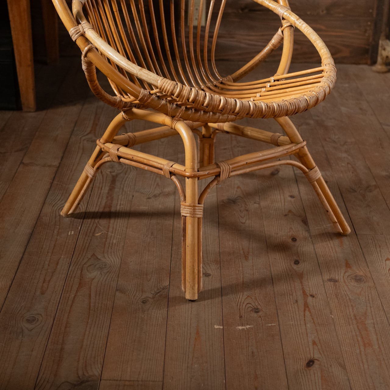 Rattan Chair / ラタン チェア〈椅子・ソファ・籐張り・店舗什器