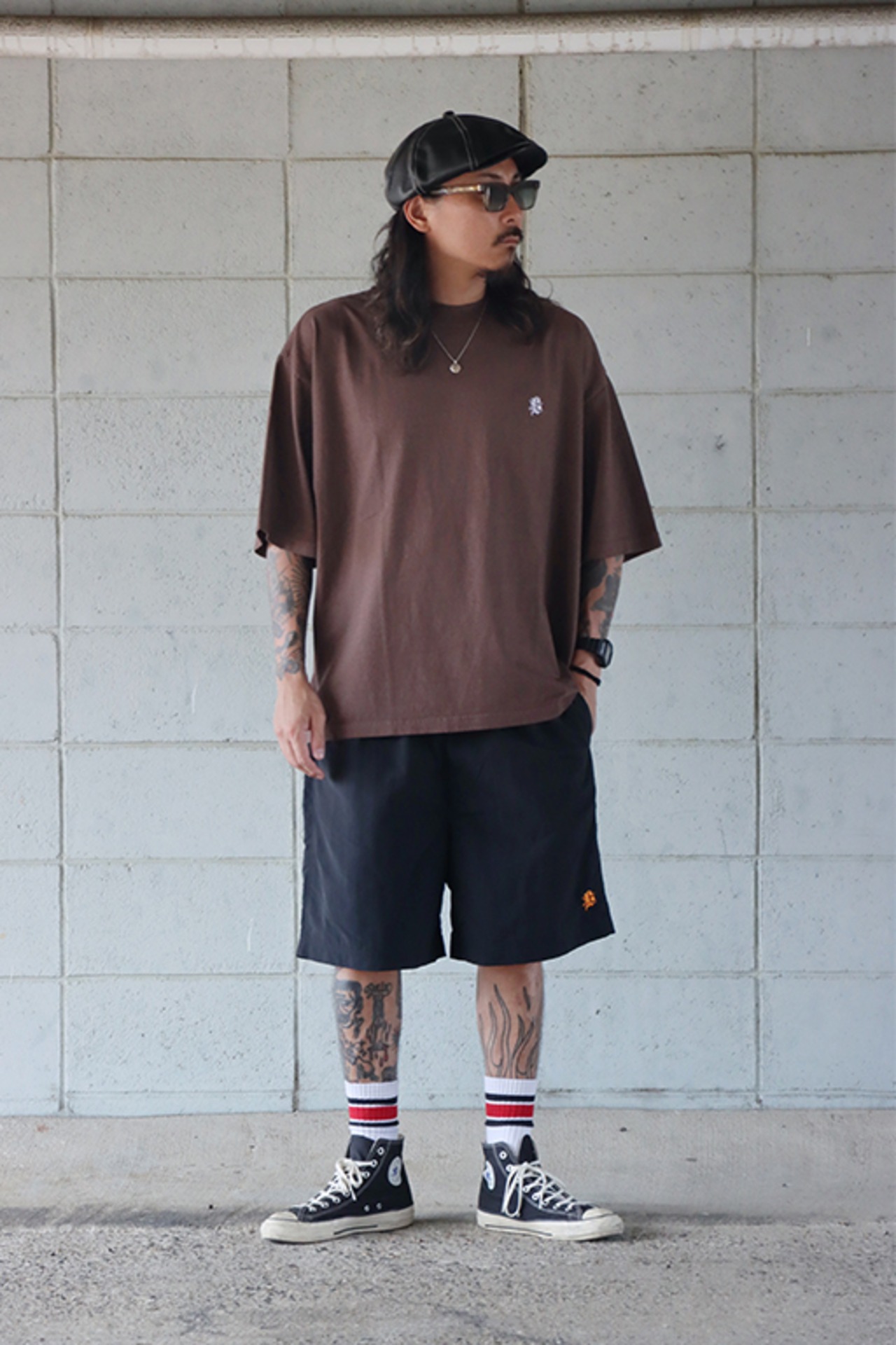 SLINK(スリンク) "SL Logo Nylon Easy Shorts"(BLK)