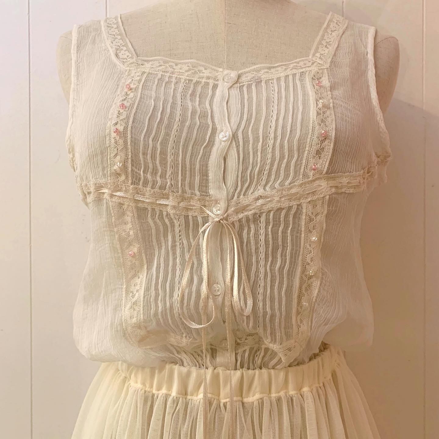 remake : morse signal from the left sheer dress