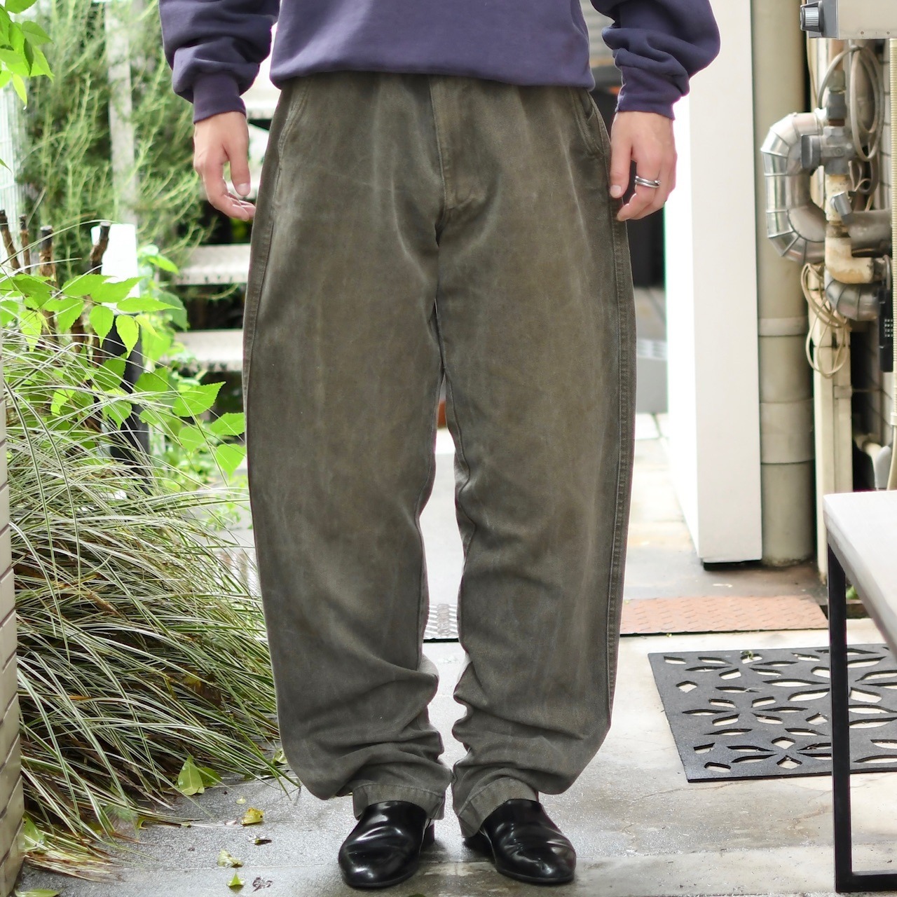 marlboro classics fade herringbone twill denim pants
