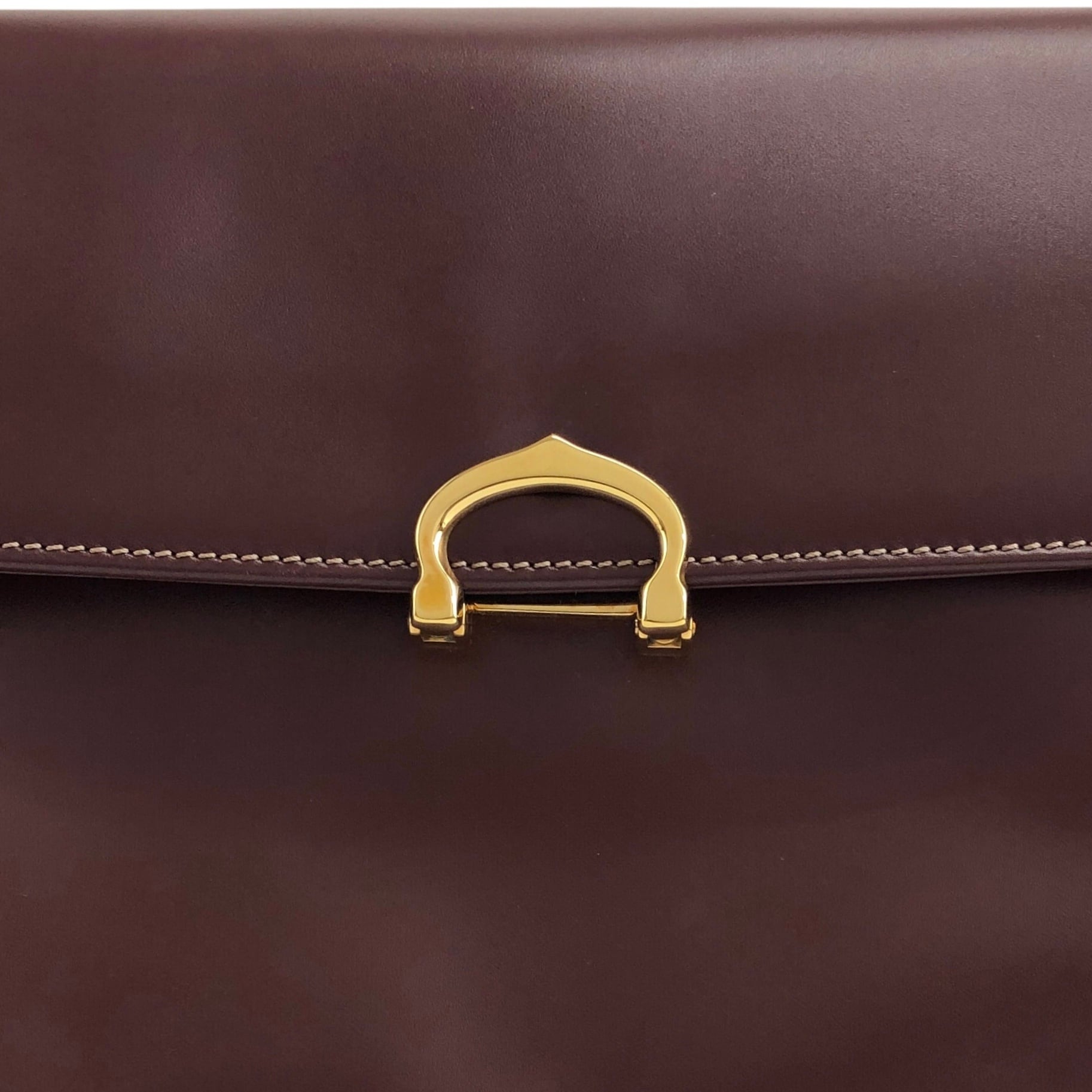 Cartier カルティエ マストライン ショルダーバッグ ボルドー レザー