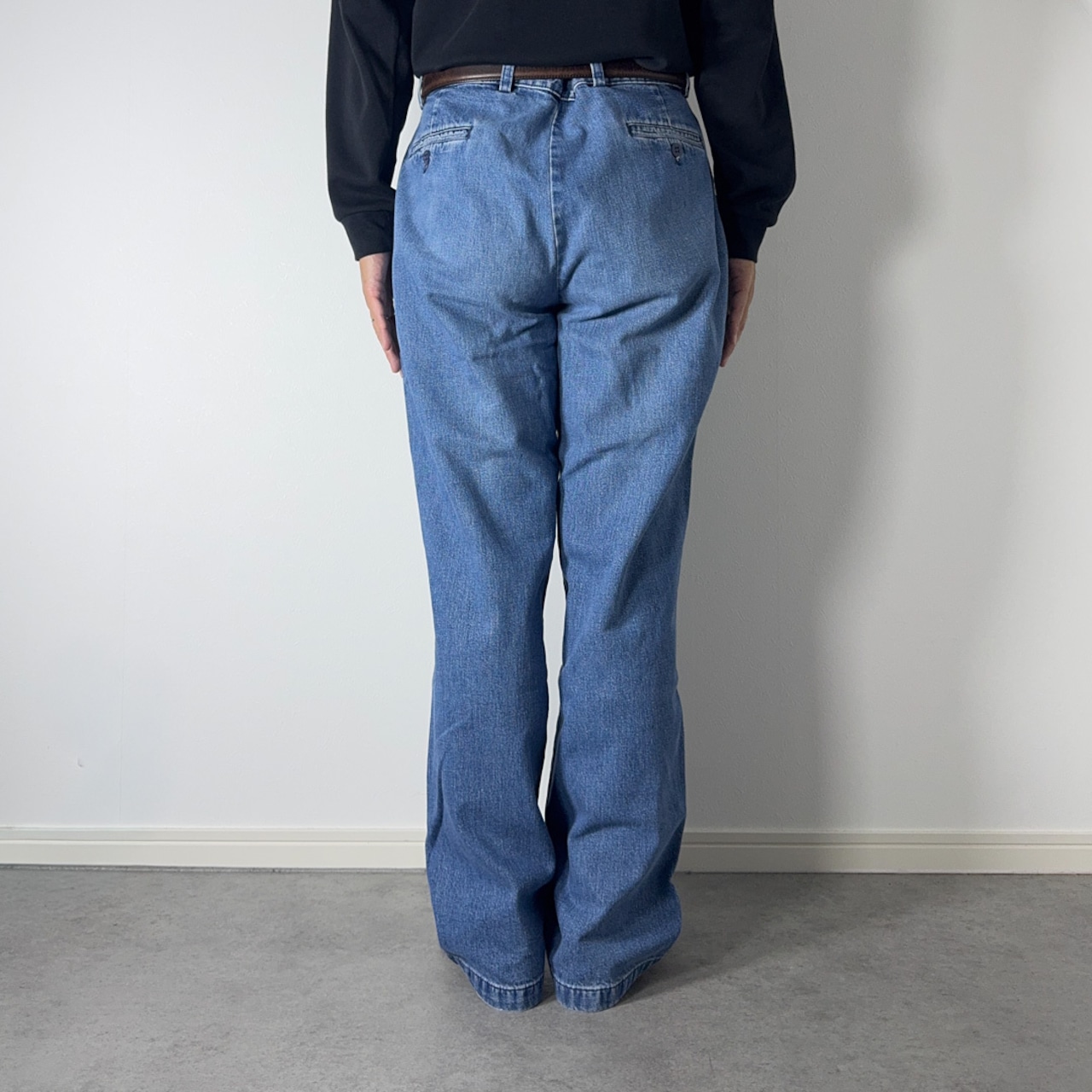 DOCKERS two tuck denim slacks W36L32 古着 - 18