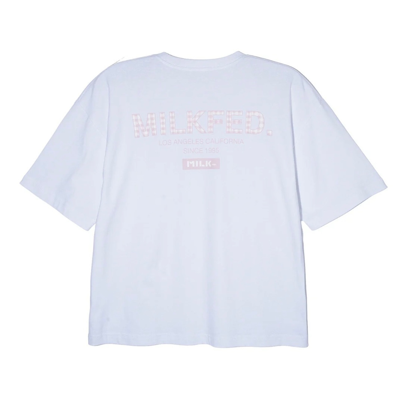 【MILKFED. 】CHECKERED LOGO WIDE S/S TEE【ミルクフェド】