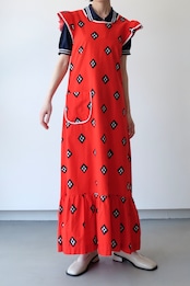 Rhombus dots apron dress