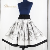 フラダンス 衣装 パウスカート ホワイト系 アロハスタンダード ダブル リバーシブル フラ ダンス ティアレ柄 花柄 白 黒 黄 ALOHA STANDARDS 日本製 華やか かわいい ハワイアン アロハ 練習 ハワイアンプリント ブラック系 イエロー系