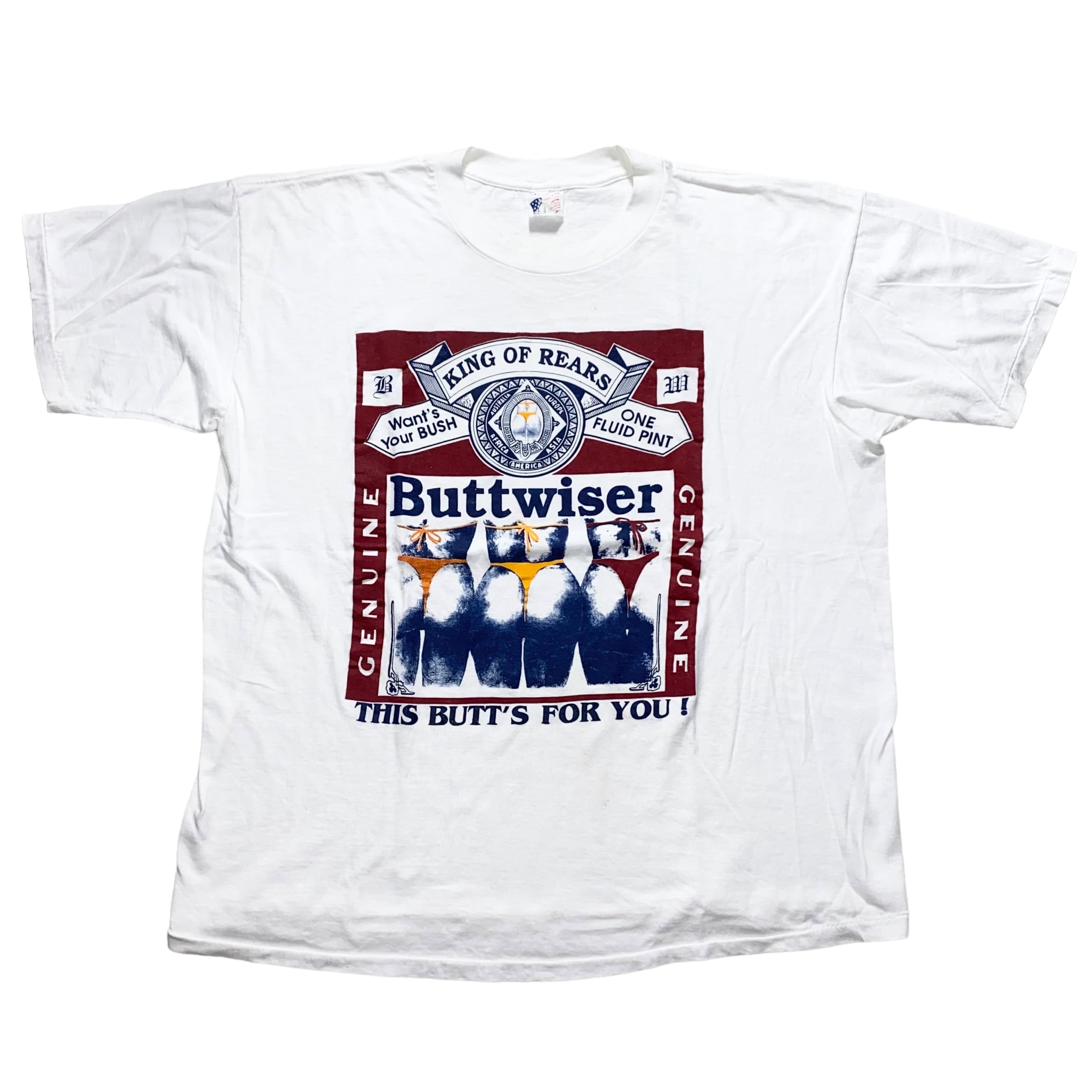 vintage 1990's “BUTTWISER” parody tee | NOIR ONLINE