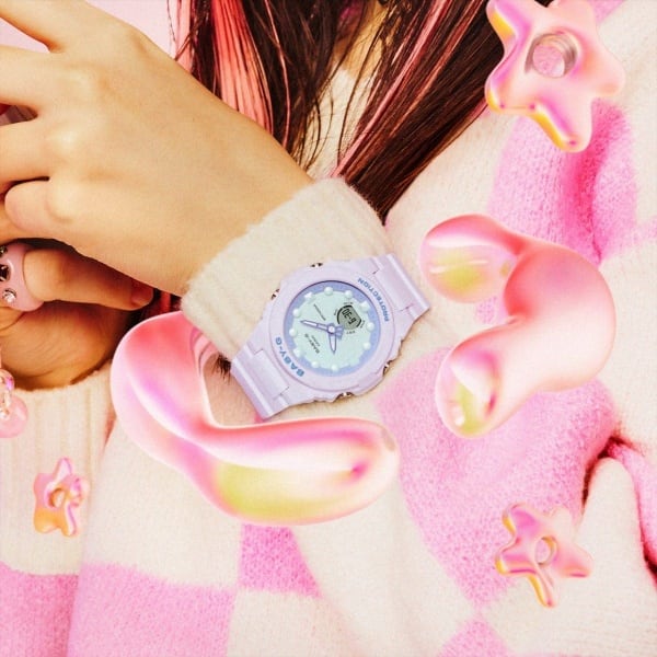 国内正規品 CASIO BABY-G カシオ ベビーG Fantasy Holographic Colors アナデジ 10気圧防水 レディース腕時計 BGA-320FH-4AJF