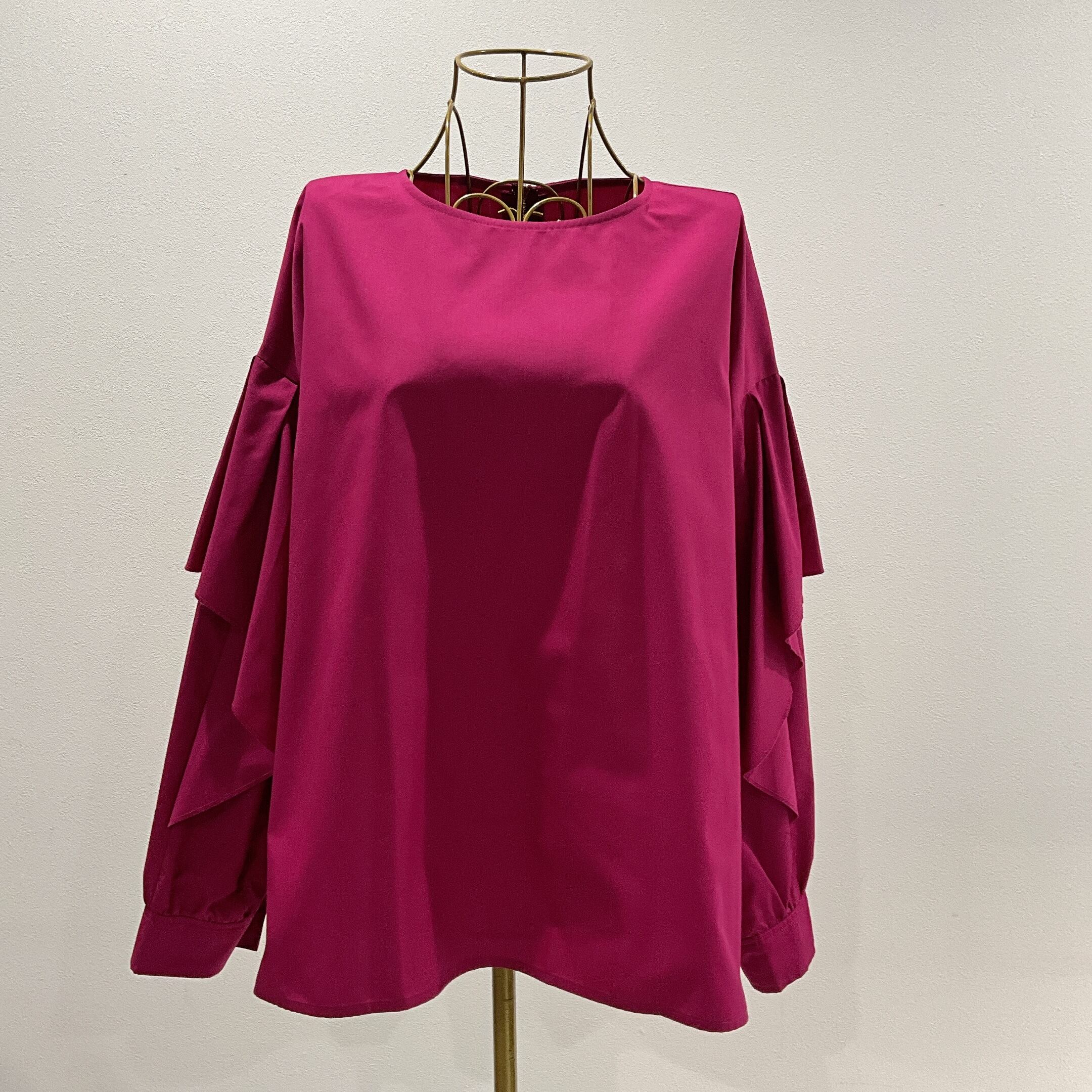 ★新作★Le's Ageu(レ・アージュ) ティアードスリーブ フレアブラウス【E-3057】