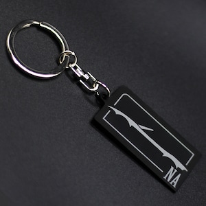 ヘアライン調キーホルダー タイプ:NAサイドシルエット