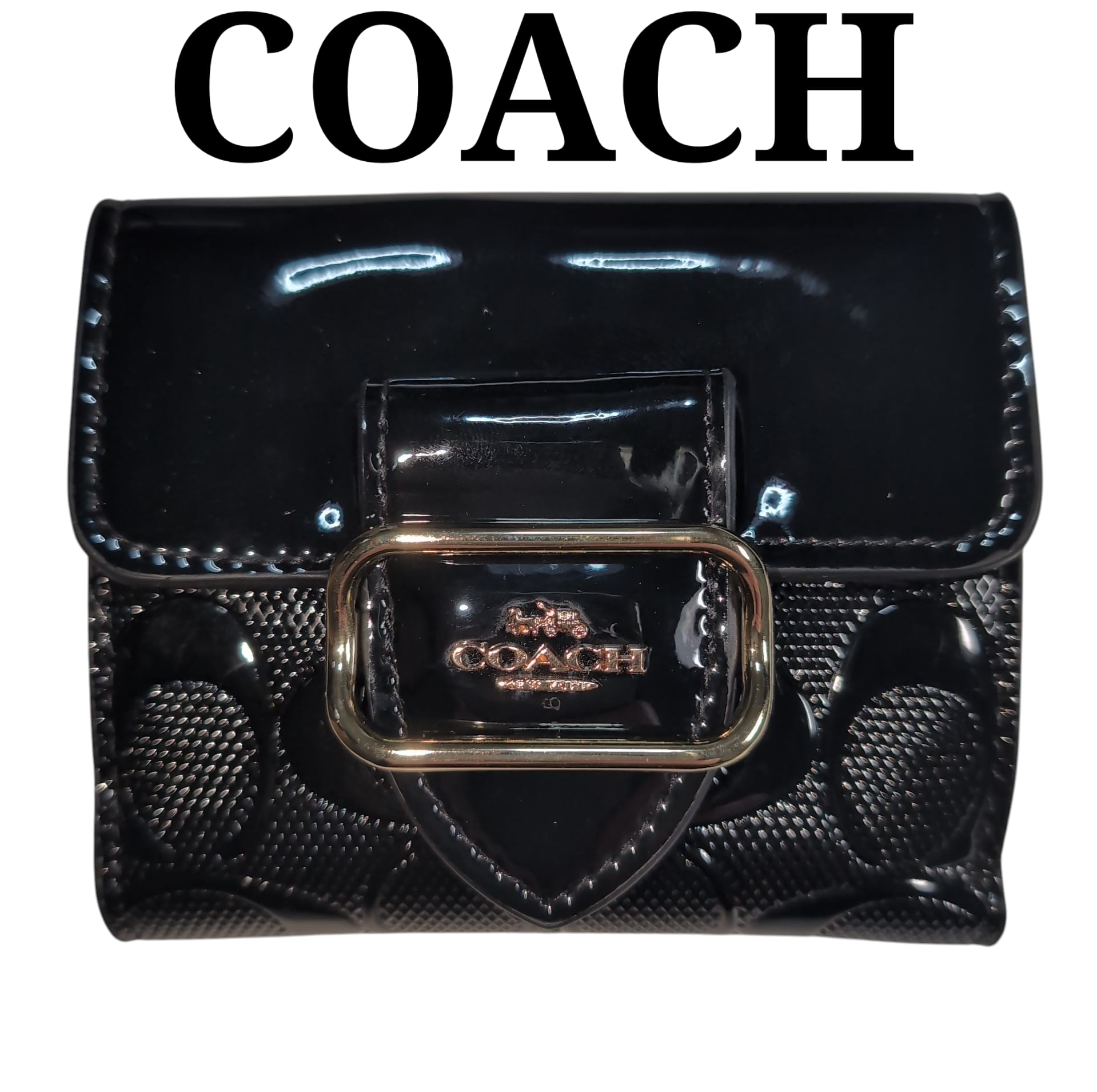 COACH 二つ折り財布 シグネチャー ブラック　値下げ交渉あり ece0fb73146fb364cf3d95cf3a97e1