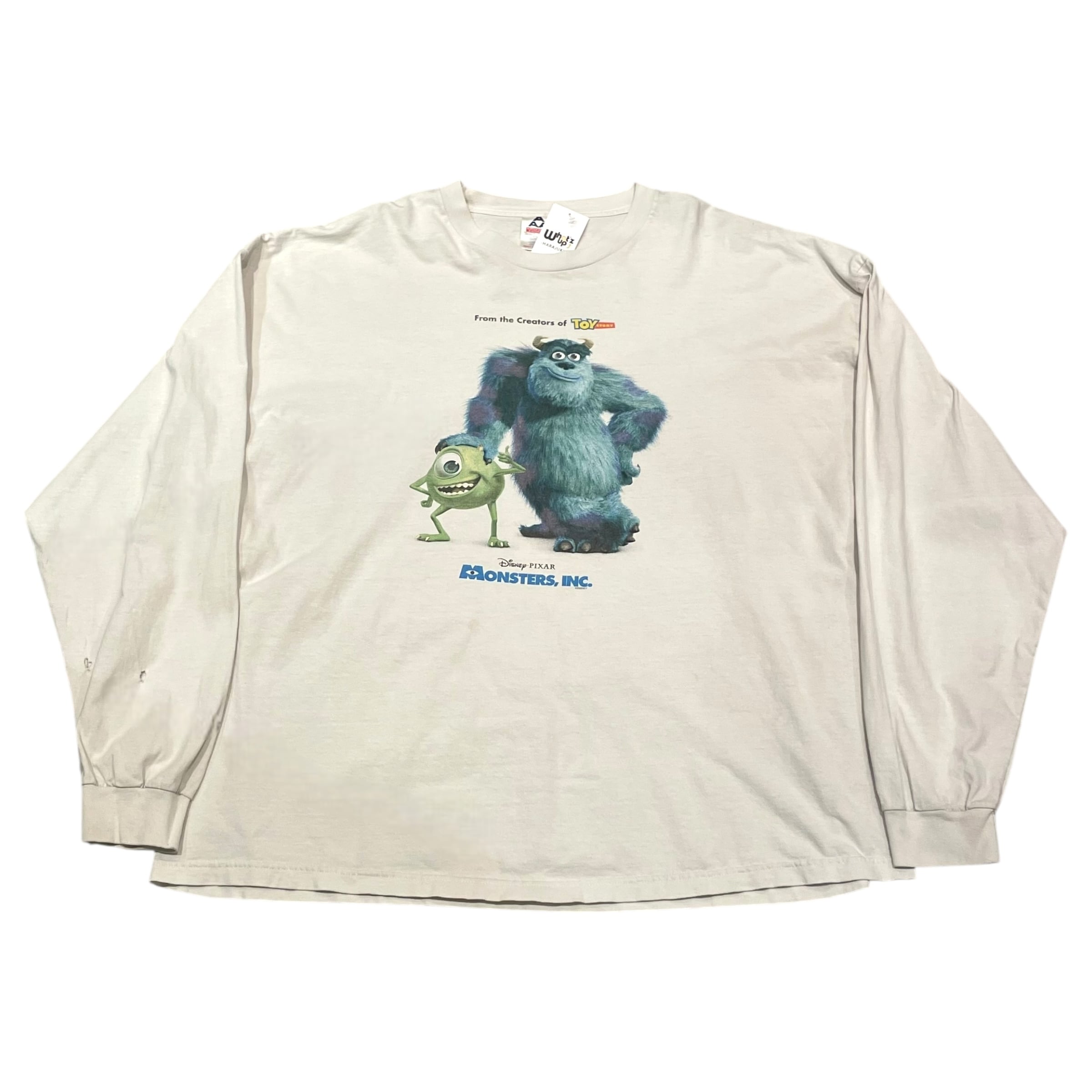 4XL !!! 2001s MONSTERS INC. "Mike & Sulley" L/S T-shirt
