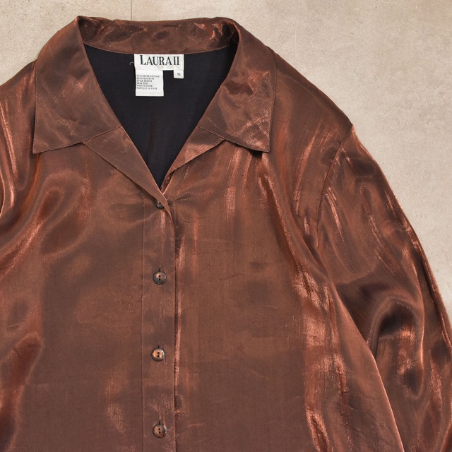 Big size 80~90s LAURA Ⅱ luster color shirt