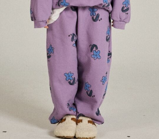 〚予約〛purple Flower bottom <kids><Jr><mom>