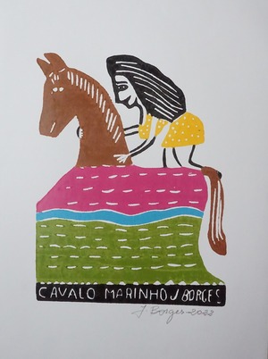 J. BORGES ジョタ・ボルジェス 木版画M【CAVALO MARINHO】