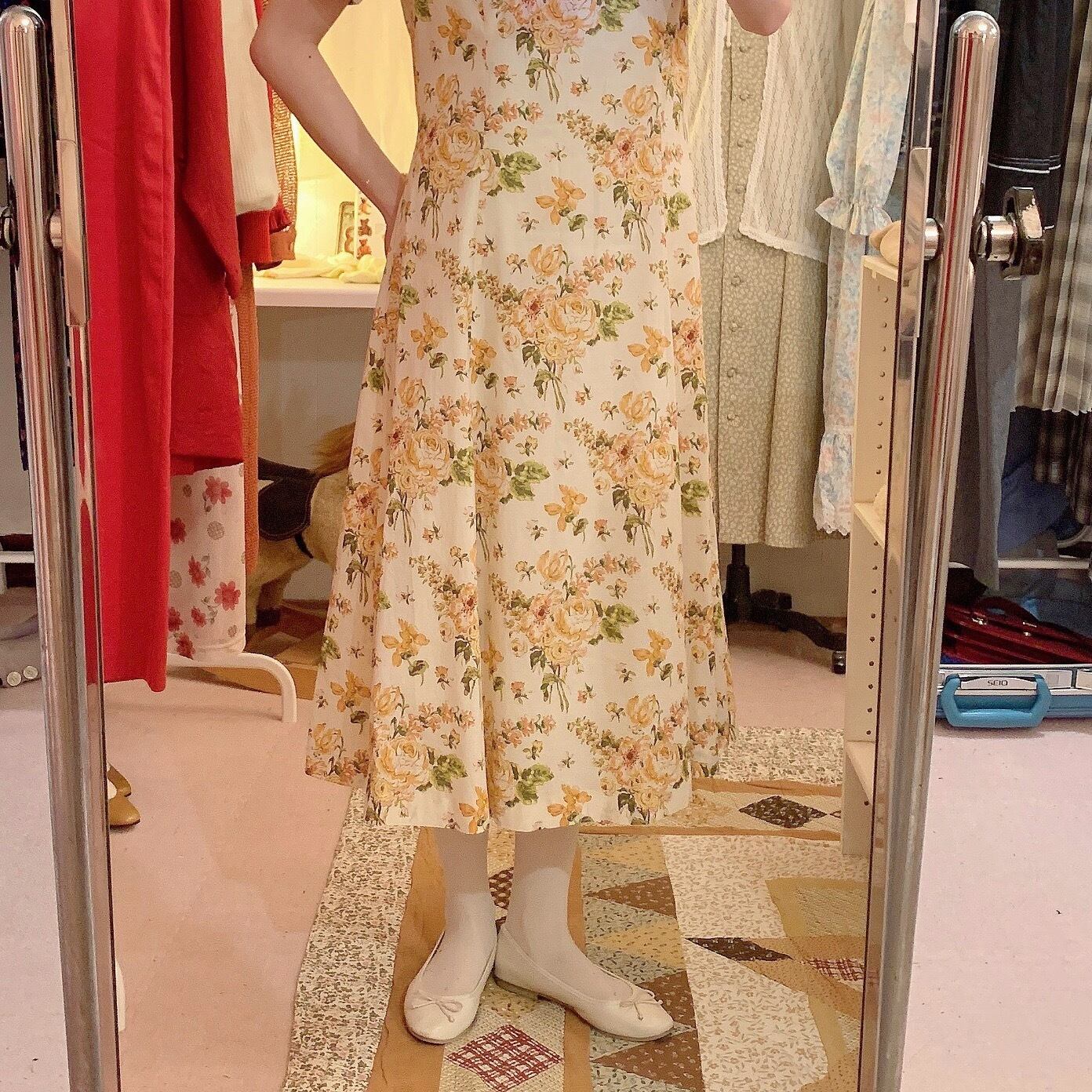 / orange rose one-piece