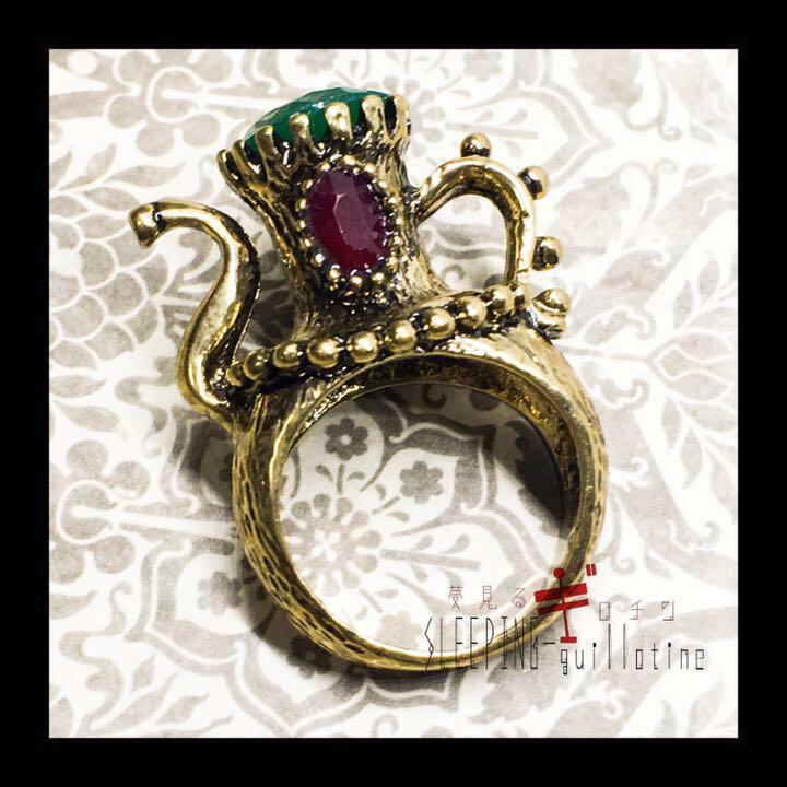 魔法のポット リング 夢見るギロチン アングラ オカルトジュエリー