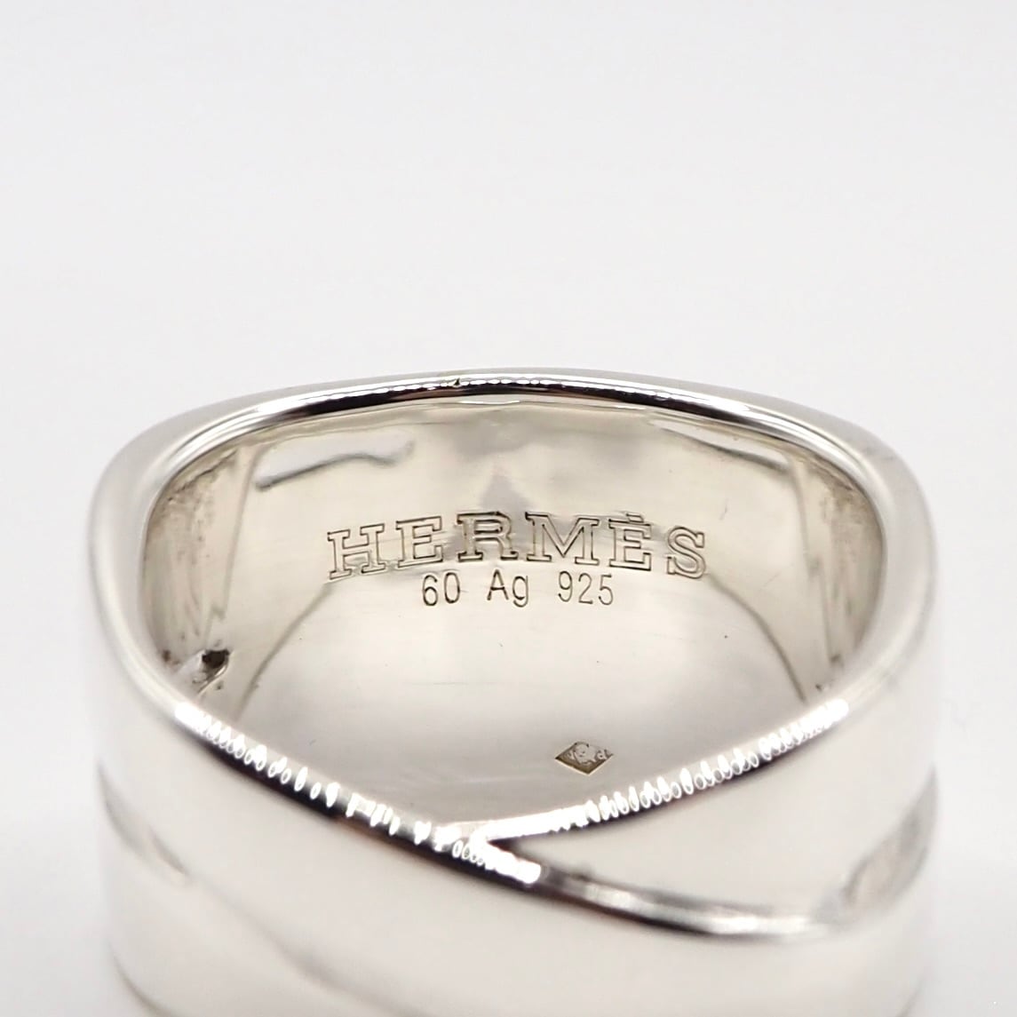 HERMES 約20号 ヴィンテージ デザイン リング シルバー925 エルメス