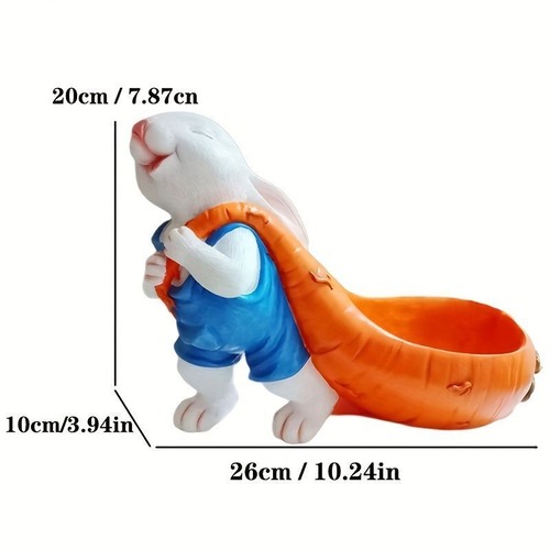 植木鉢 うさぎ ニンジンを持ったうさぎ プランター 多肉植物 花壇 プランター かわいいプランター かわいい植木鉢 カントリー 庭園 ガーデニング 庭装飾