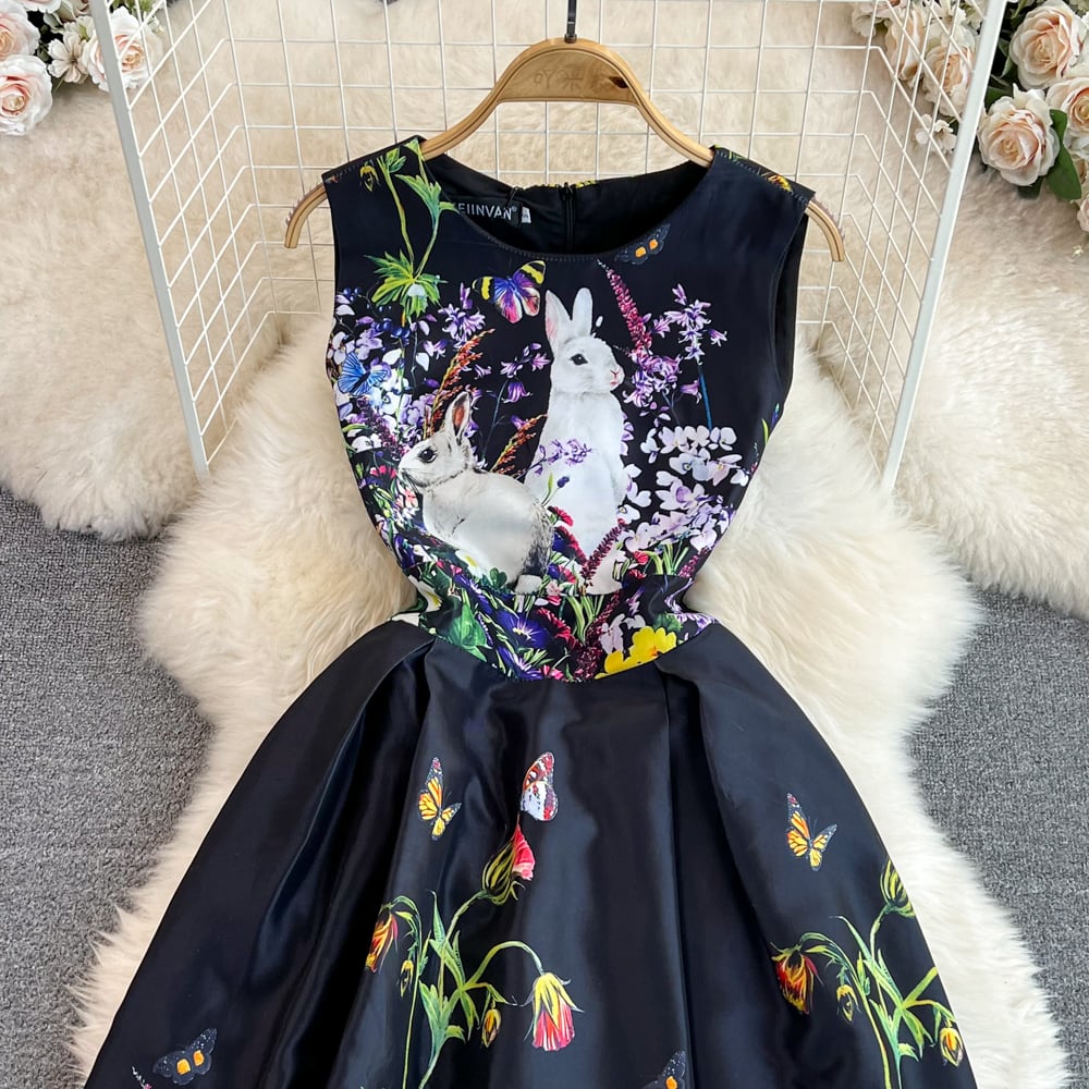 Jacquard flower occasion dress♡