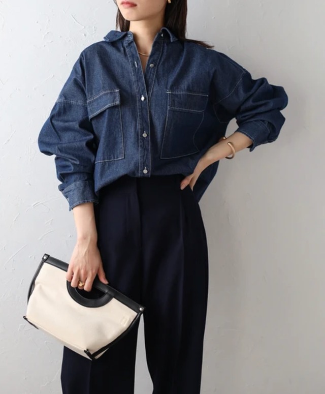 ナンバーミーTOKYO" 8oz INDIGO DENIM  BIG SHIRTS"