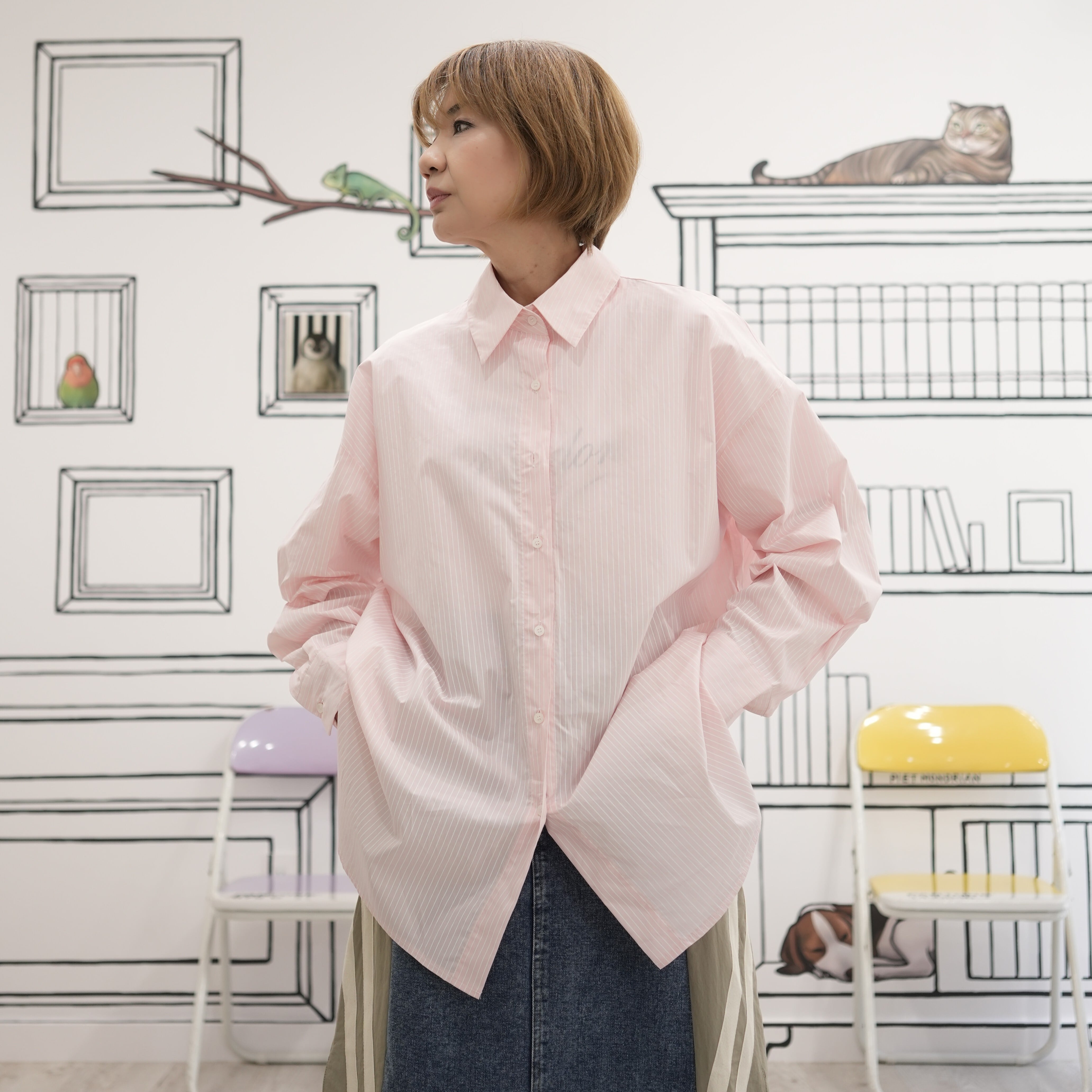 春のストライプシャツ 只今在庫各１ですが　　３月末に追加入荷があります。