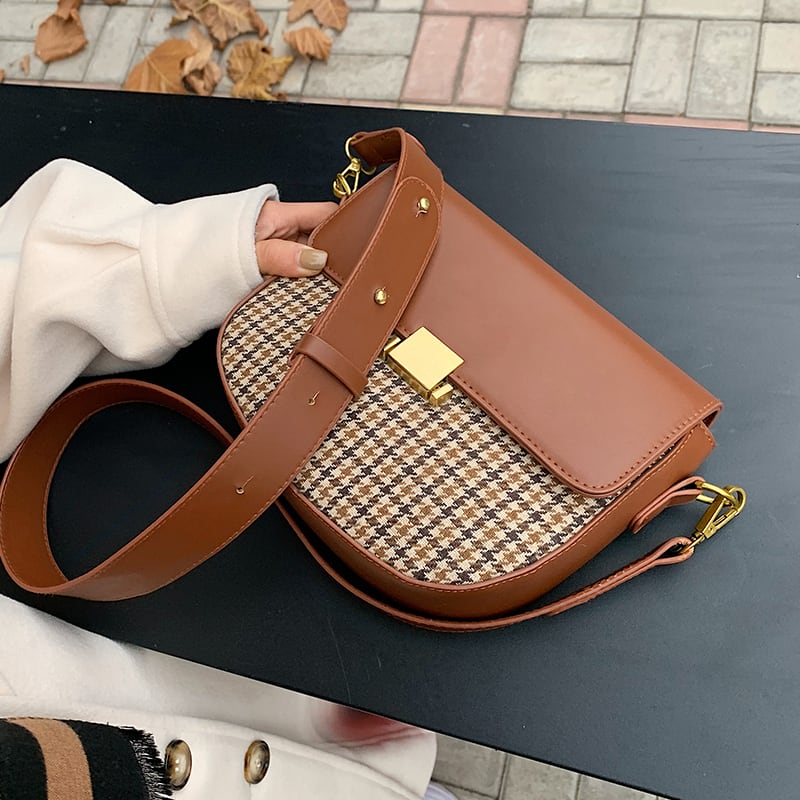 スタンダードオータムウィンター レトロ 秋物 冬物 サドルバッグ シートバッグ 手作りハンドバック25730638300