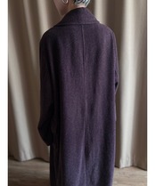 brown purple color chester coat-5055-11