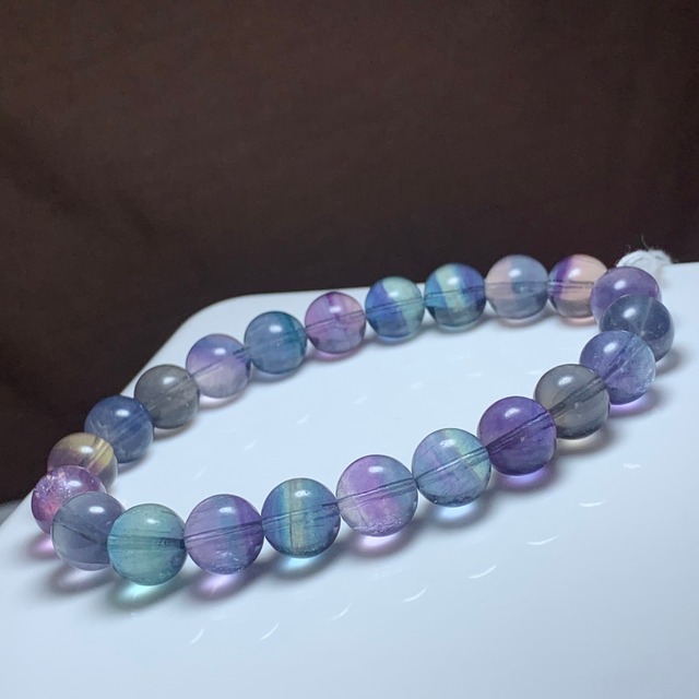 11.透明度高☆美グラデーションフローライト・ブレスレット