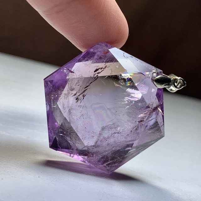 9.六芒星☆虹 アメトリン ペンダントトップ