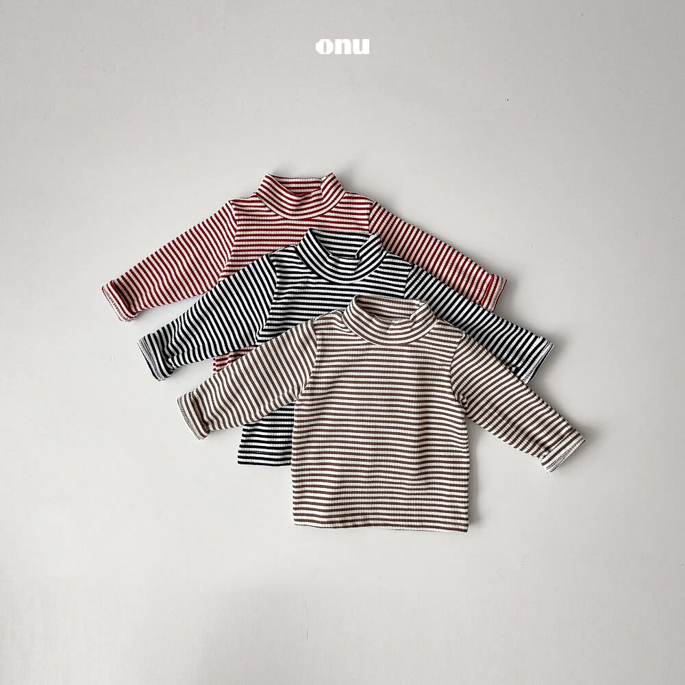 【予約】Stripe Half Turtleneck Tee