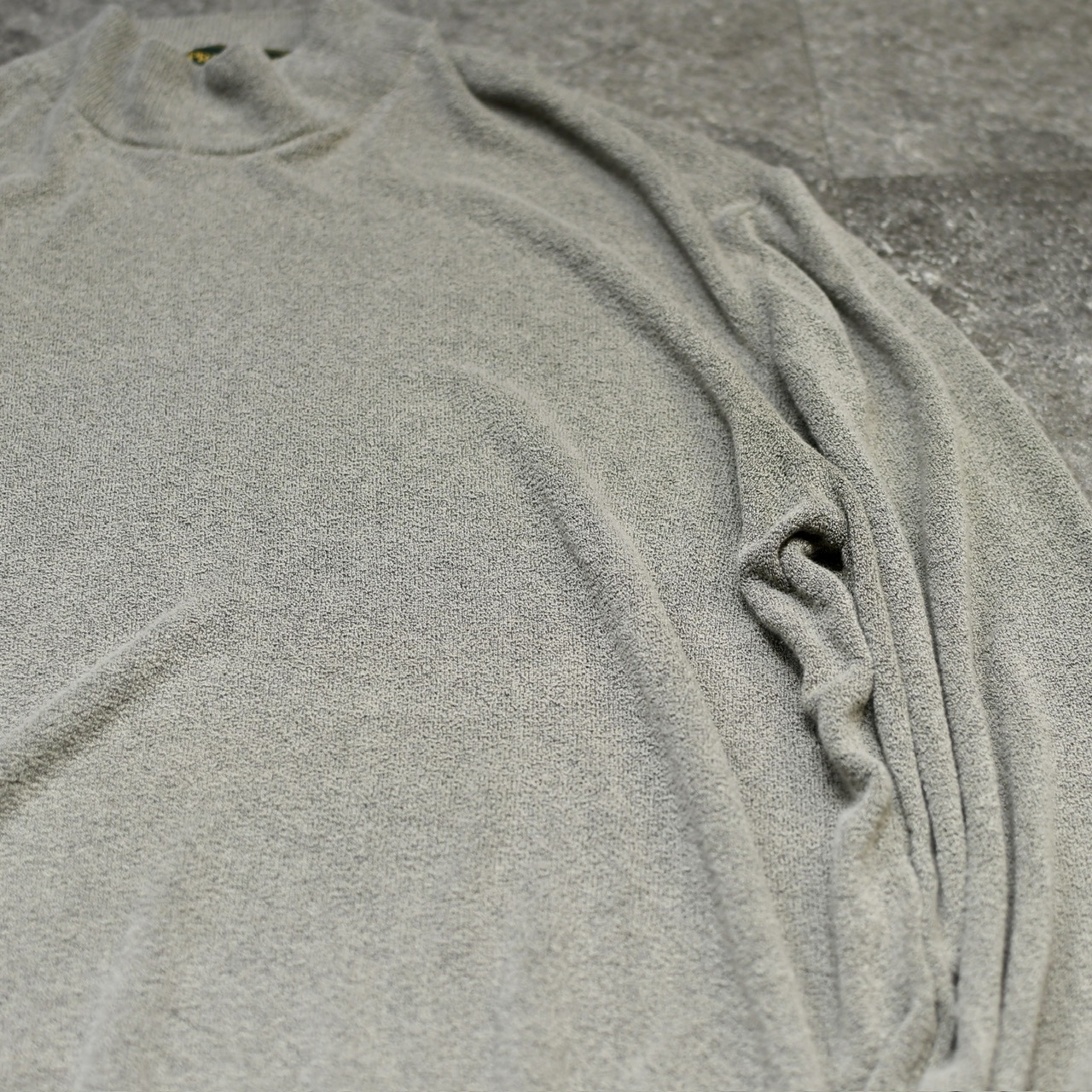 cotton rayon mock neck knit