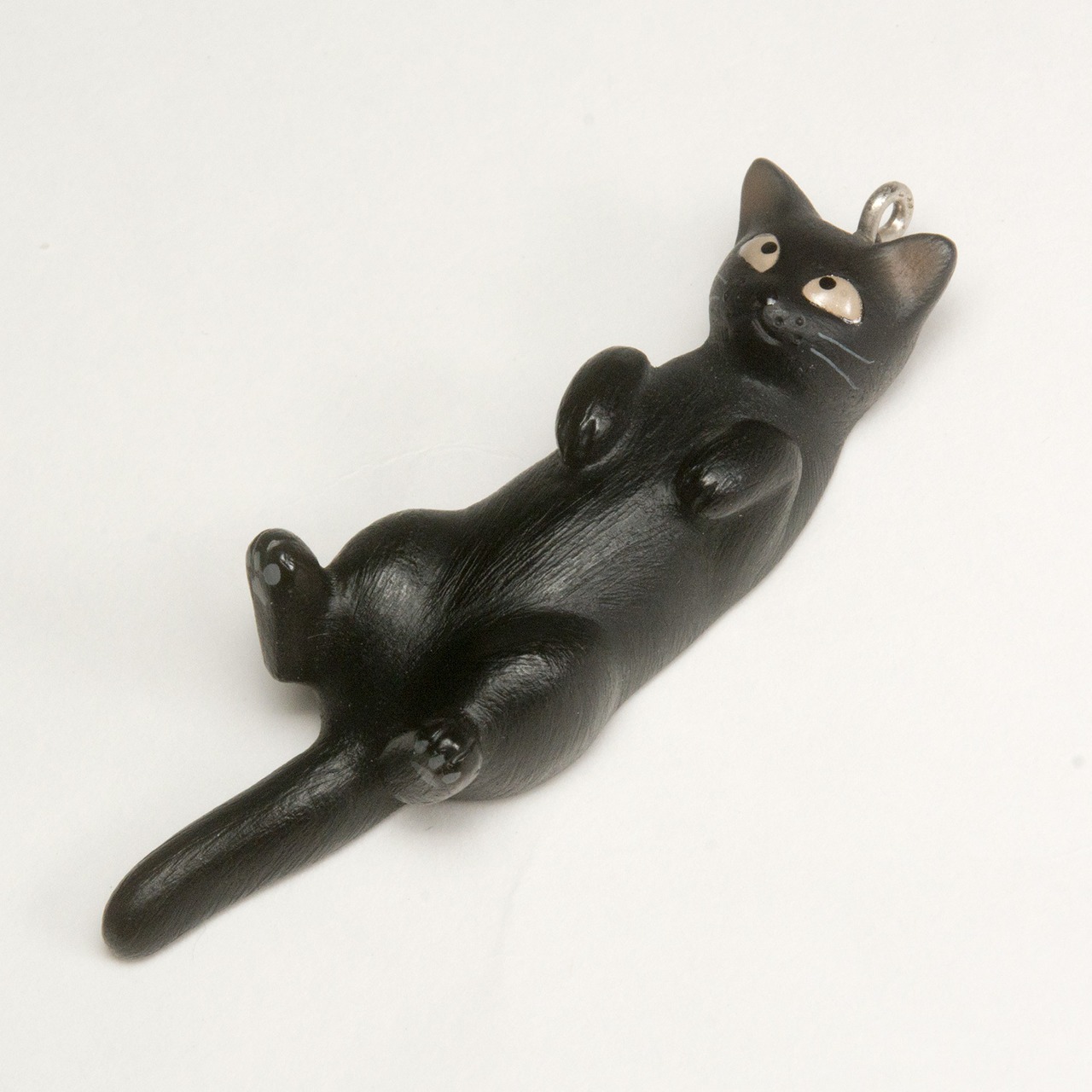 ペットラバーズ 猫どん LadyCat vol,7 黒 ビーズ ストラップ N-2705