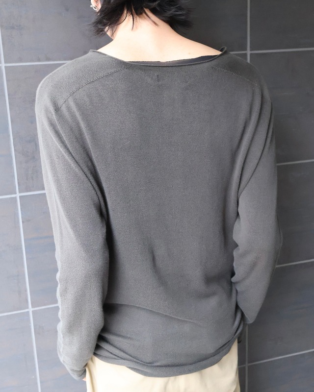 【Y's】v-neck cotton knit
