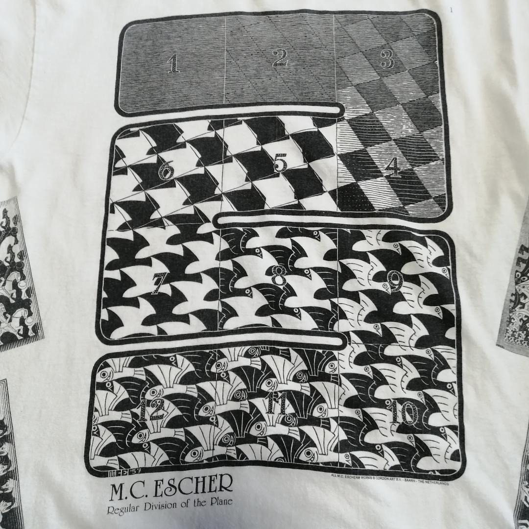 90s MC Escher MC エッシャー 総柄 アートTシャツ