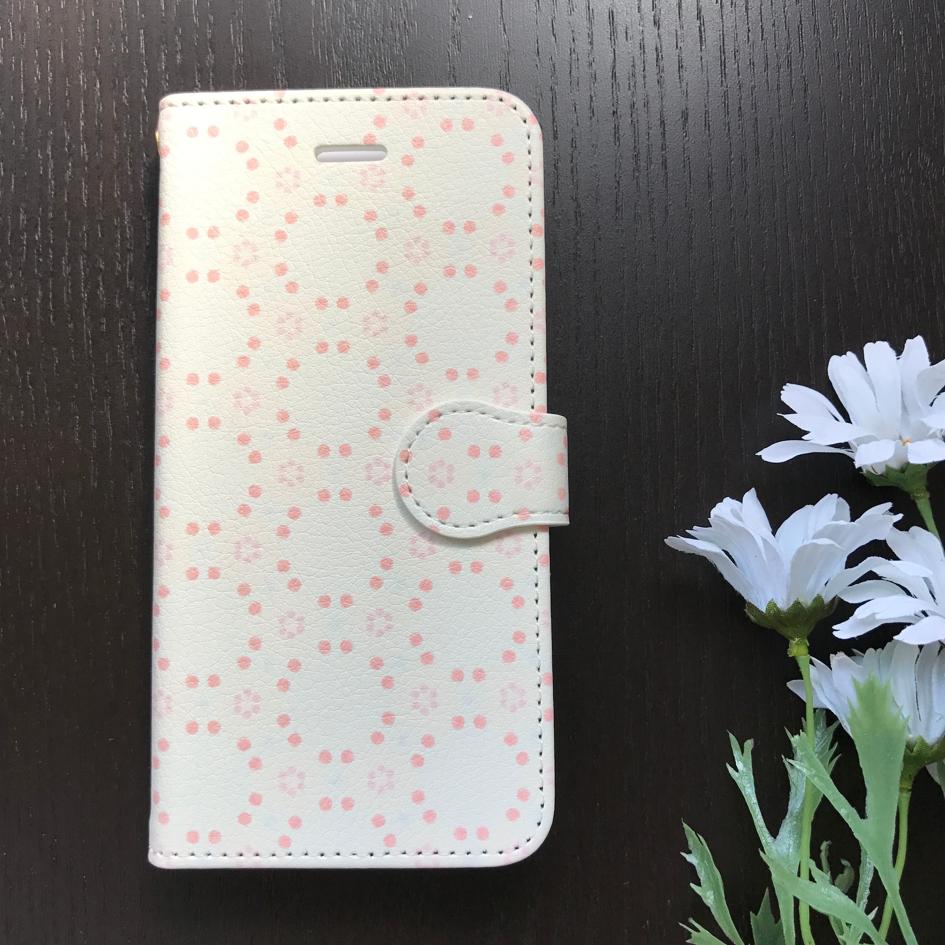 サークルドット 手帳型スマホケース iPhone/Android