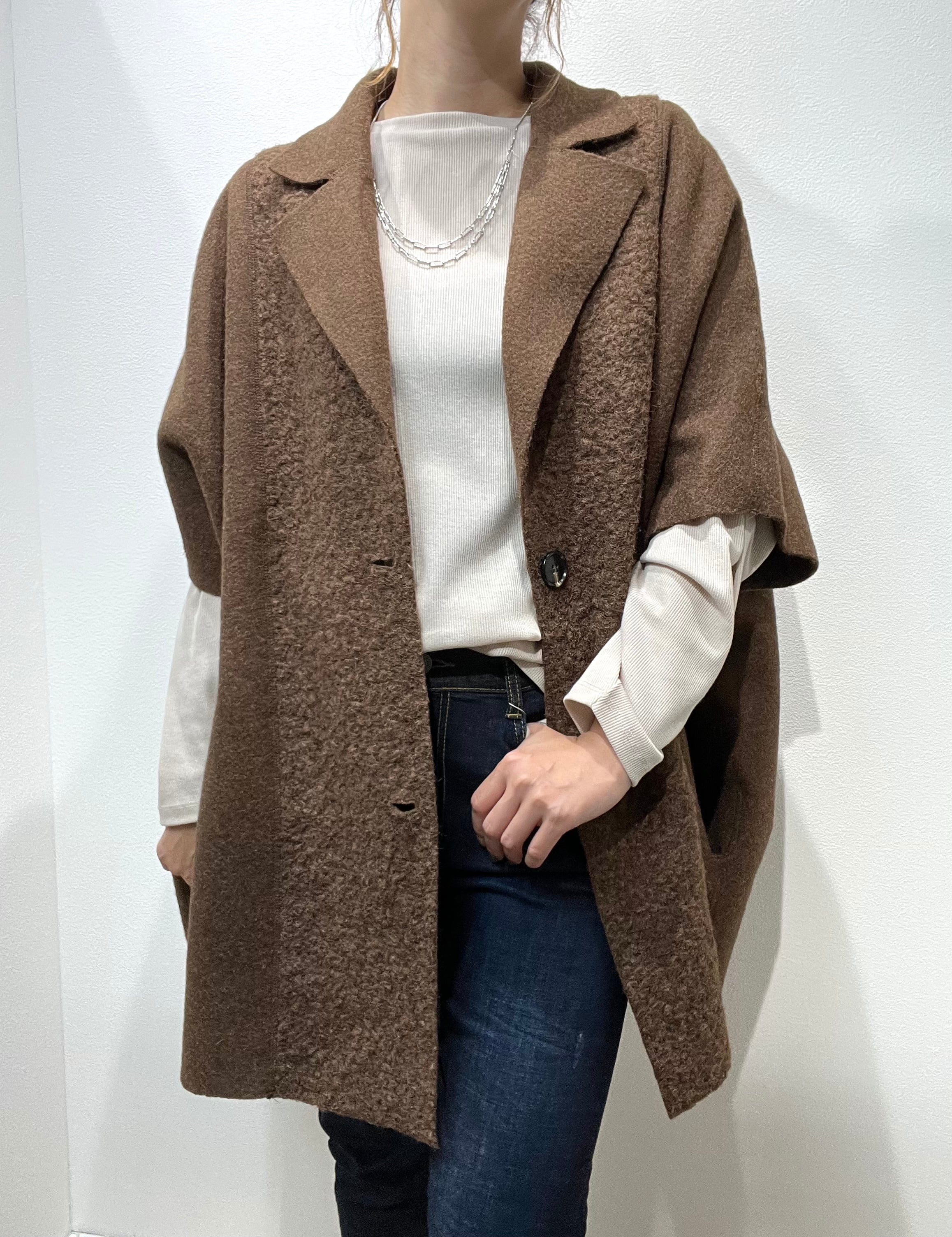 【CYNICAL】ボアスライバーニットポンチョ CYNICAL / ボアスライバーニット リバーシブルポンチョ 552-94054