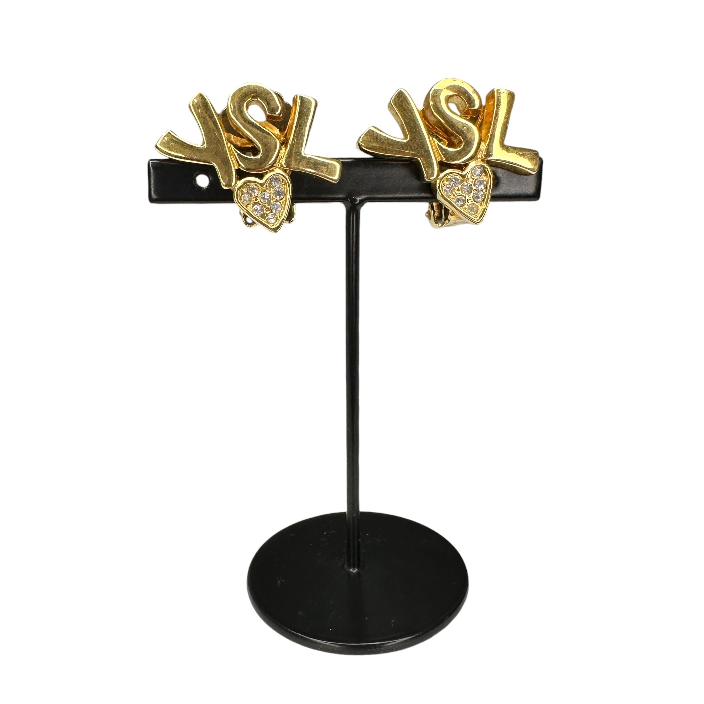 YVES SAINT LAURENT イヴサンローラン ラインストーン