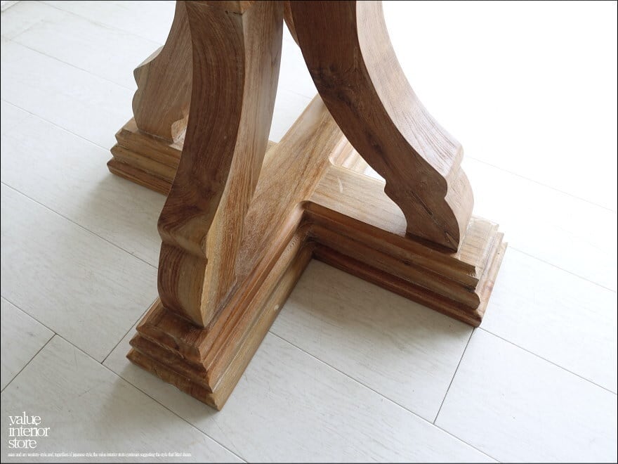 オールドチーク無垢材 丸テーブルkalz 円形テーブル ダイニング