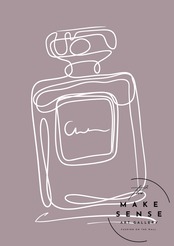 EAU DE PARFUM N°16｜香りの余韻を描くミニマルラインアートポスター｜上品で静かな印象｜高品質印刷｜A3ポスター