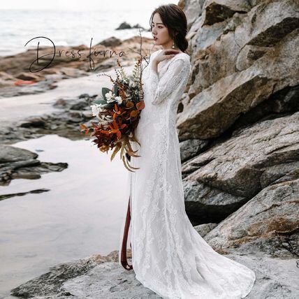 ウエディングドレス 二次会 レース フォトウエディング 前撮り