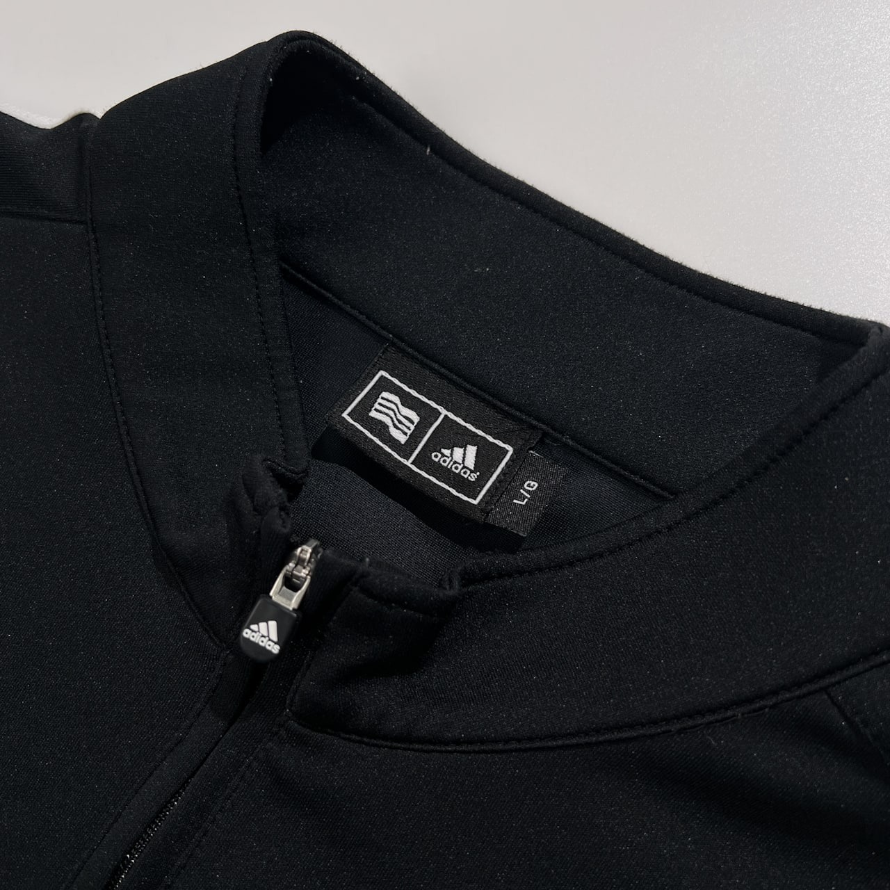 adidas GOLF アディダス ゴルフ ライン入り ハーフジップ トラック プルオーバージャケット サイズ L/G /ブラック/メンズ