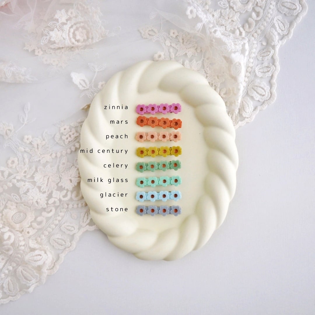 再入荷» Wunderkin co Flower clips made in France フラワーヘア