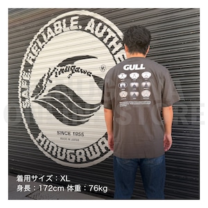 【OnlineStore限定】GULL デザインTシャツ(9-MASKS)″ スミ ”
