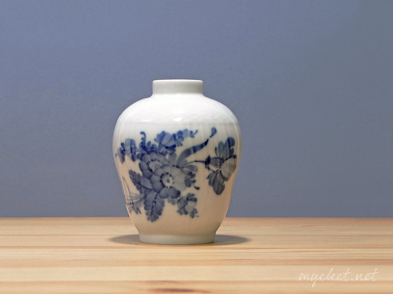 Royal Copenhagen「ブルーフラワー」茶入れ(蓋無し)(ヴィンテージ/Blue Flower Curved/ロイヤルコペンハーゲン/フラワーベース/デンマーク)