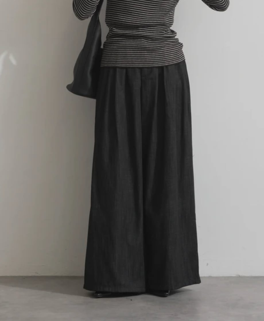 ナンバーミーTOKYO" MODE PATTERN WIDE PANTS"BLACK