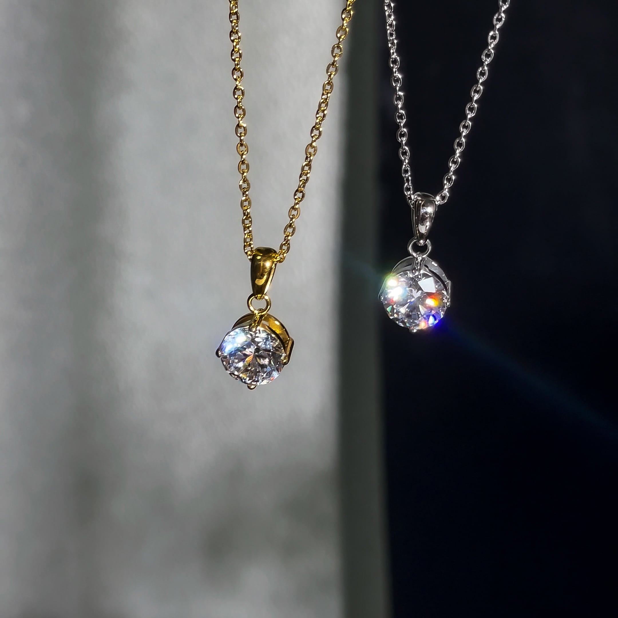 316L zirconia diamond necklace【5A等級】 | ✯Lucliss Jewelry✯