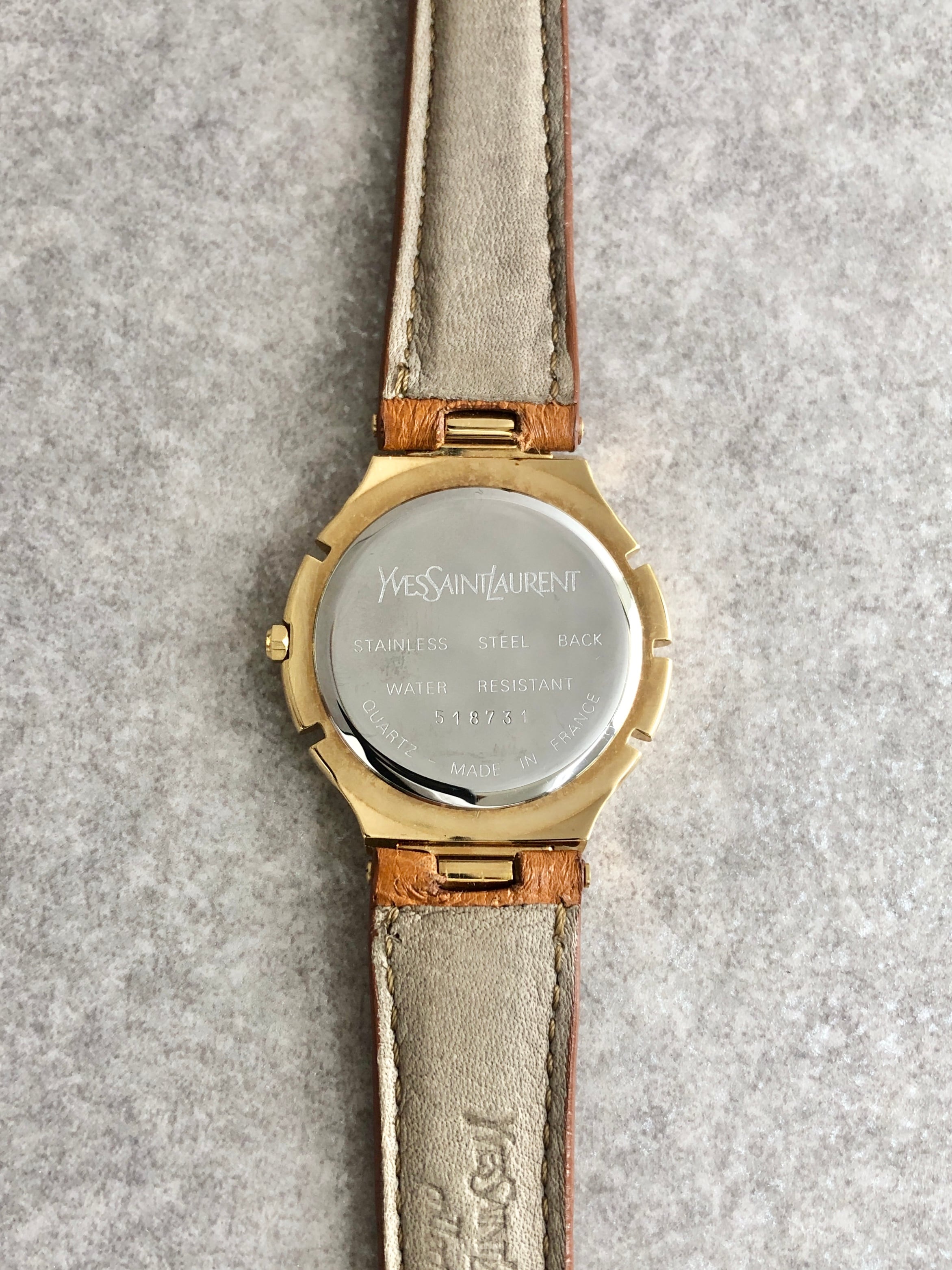 Yves Saint Laurent イヴ・サンローラン 腕時計 ゴールド ブラウン YSL